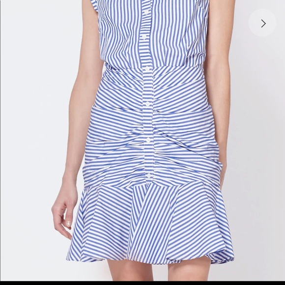 Romander Place blue  stripes button down shirt dress - Picture 1 of 6